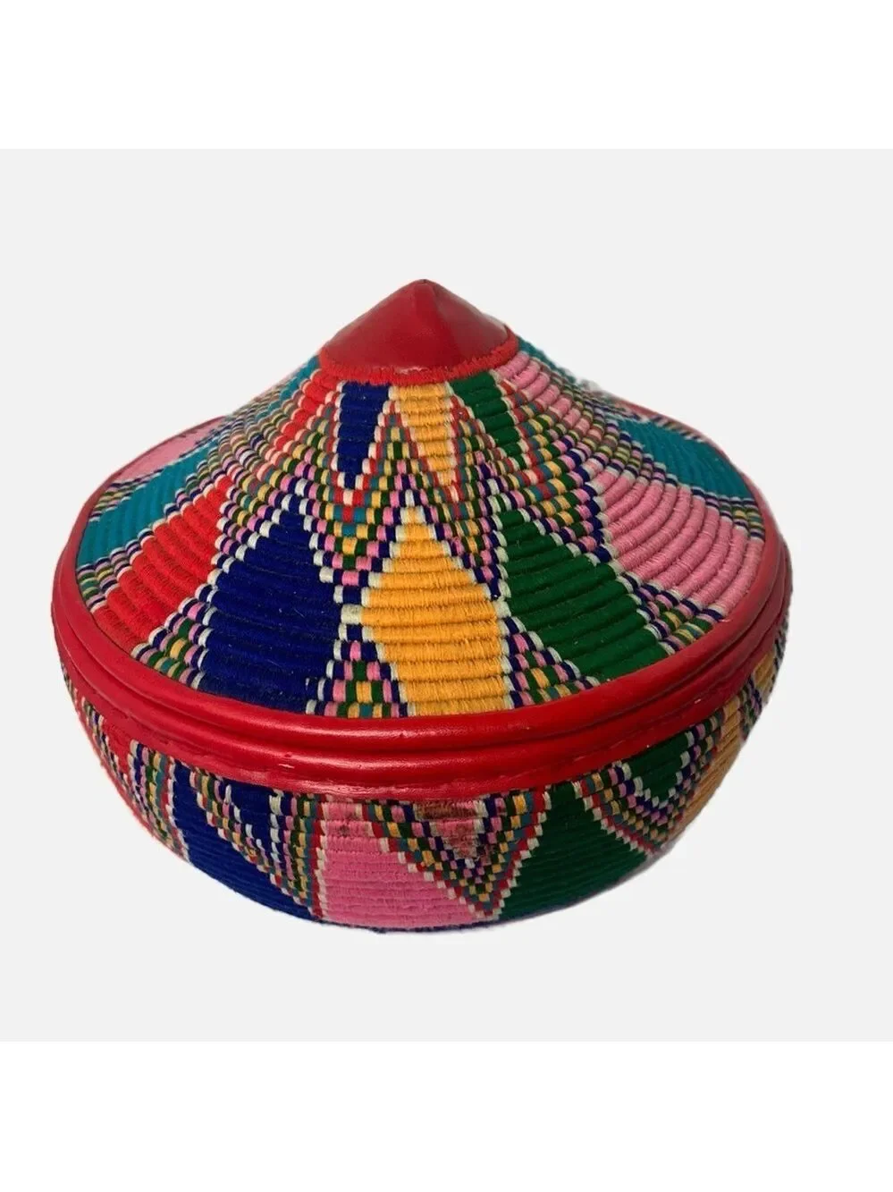Large Colorful Hand Woven Mesob Ethiopian Serving Basket House Decor Storage